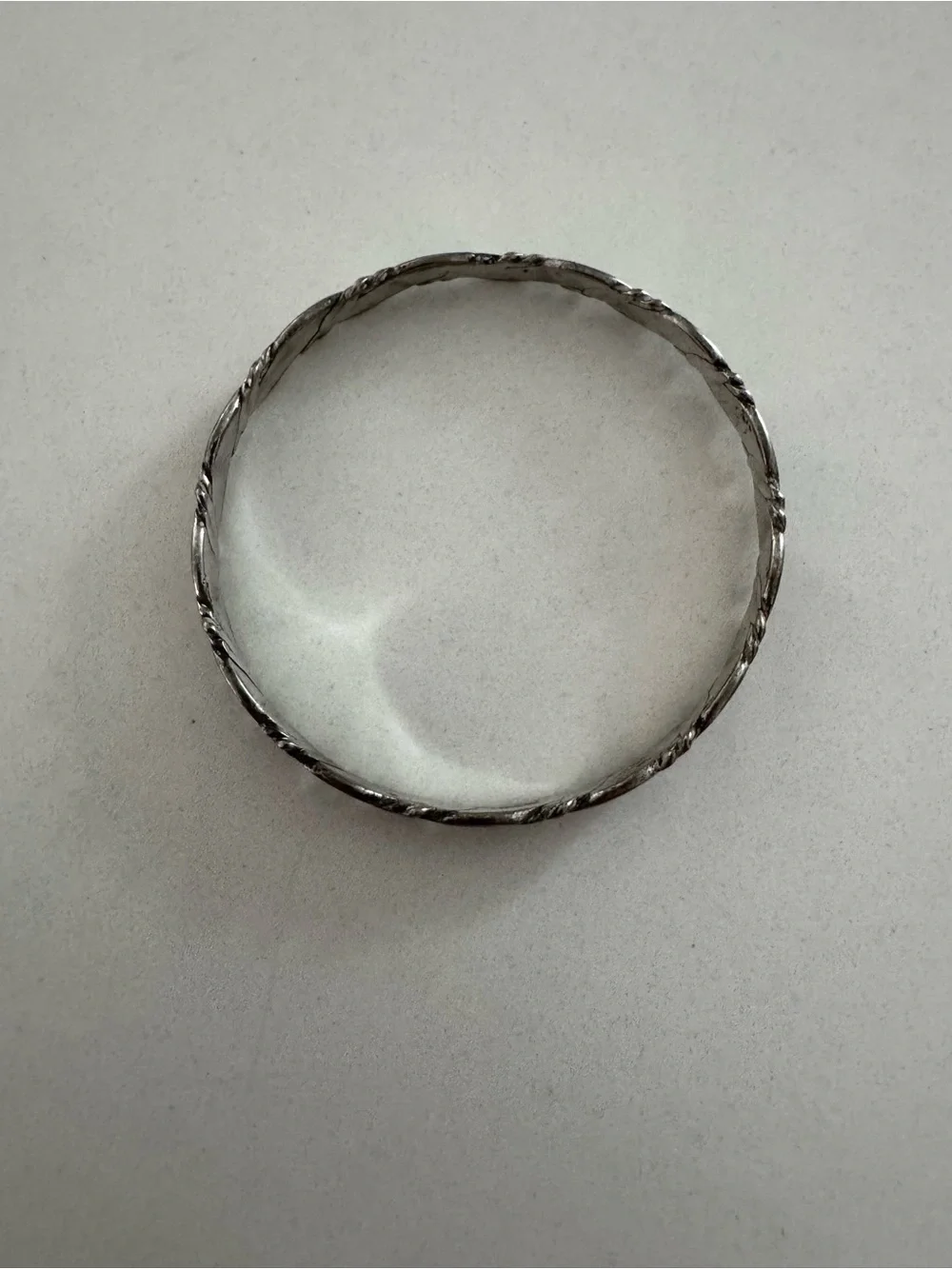 Vintage Sterling Silver Signed 925 Mexico Bangle Bracelet 2-5/8